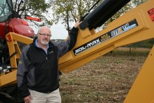 Tim Norris with Soil-Max Gold Digger drainage plow